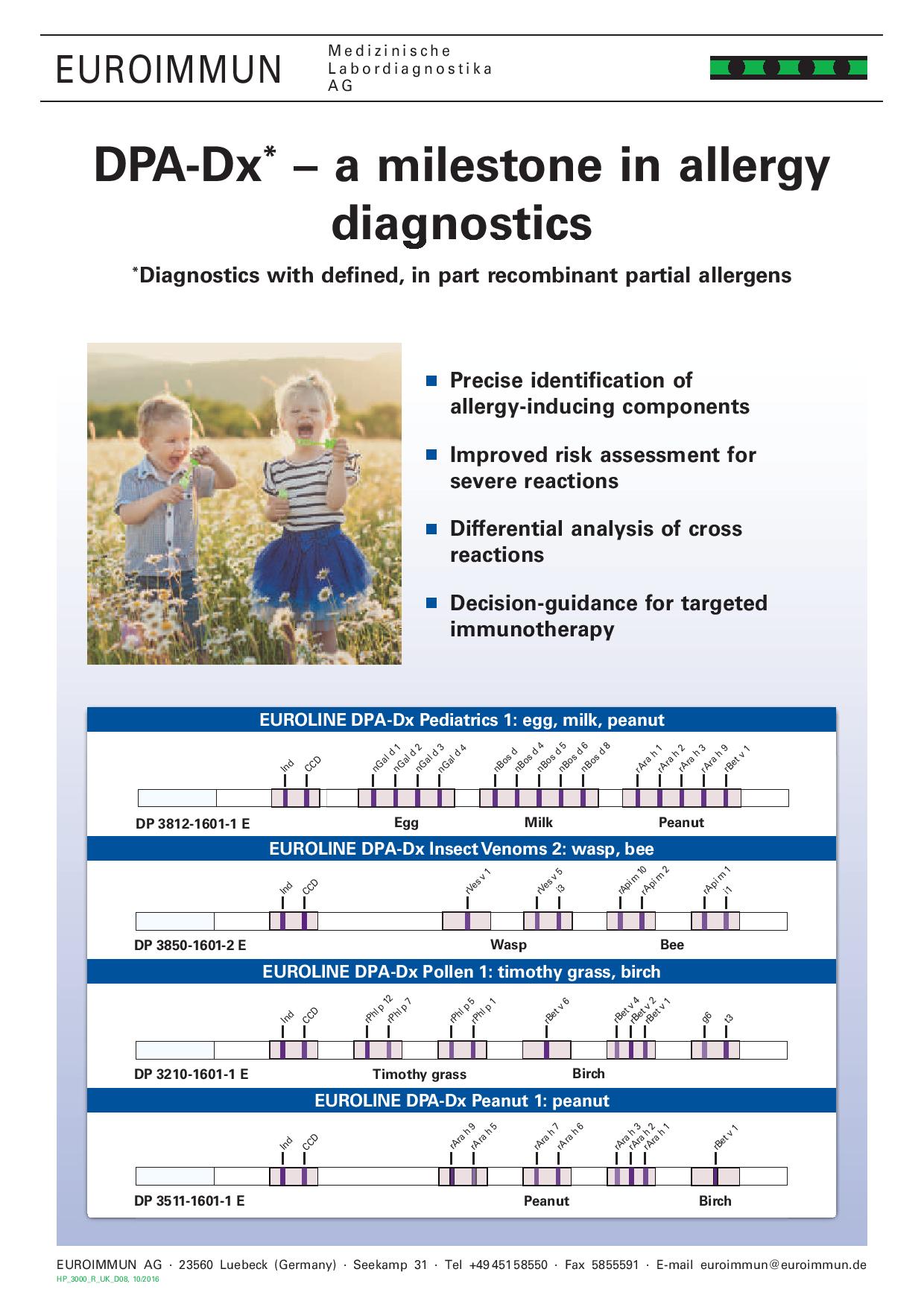 Euroimmun, Allergy, EUROLINE  DPA-Dx Pediatric